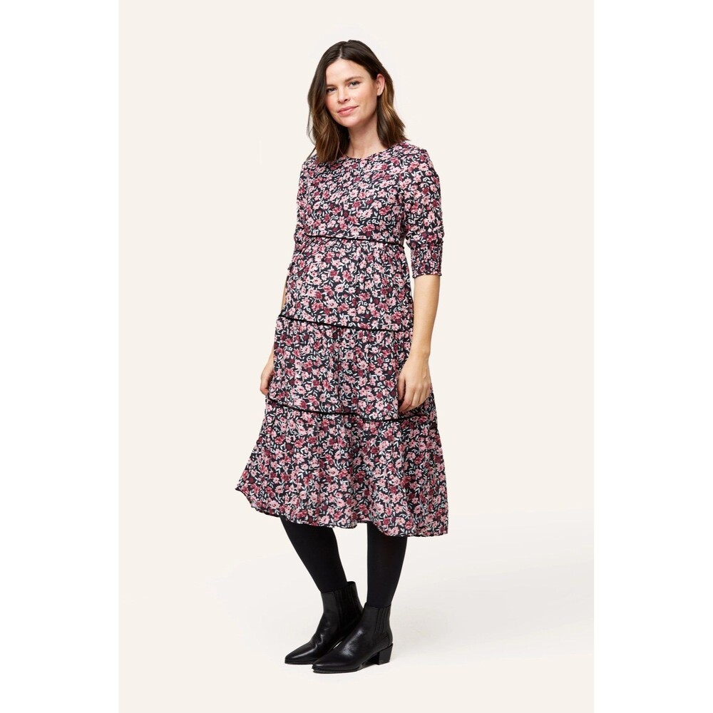 NWT Nom Maternity Aurora Dress Winter Floral Medium